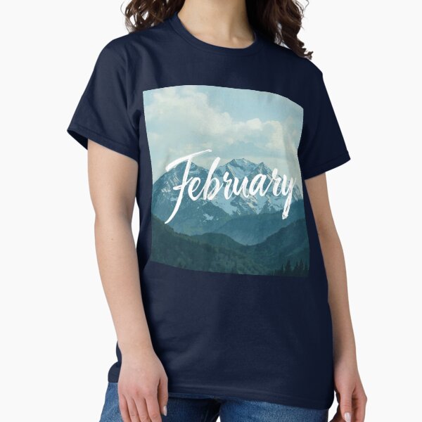 February Mountain Landscape T-Shirt