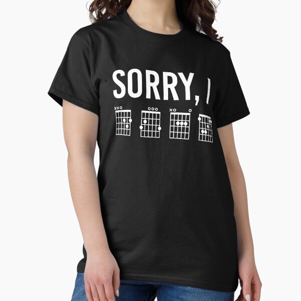Sorry I DGAF Funny guitar chords hidden message | Funny guitar music gifts T-Shirt