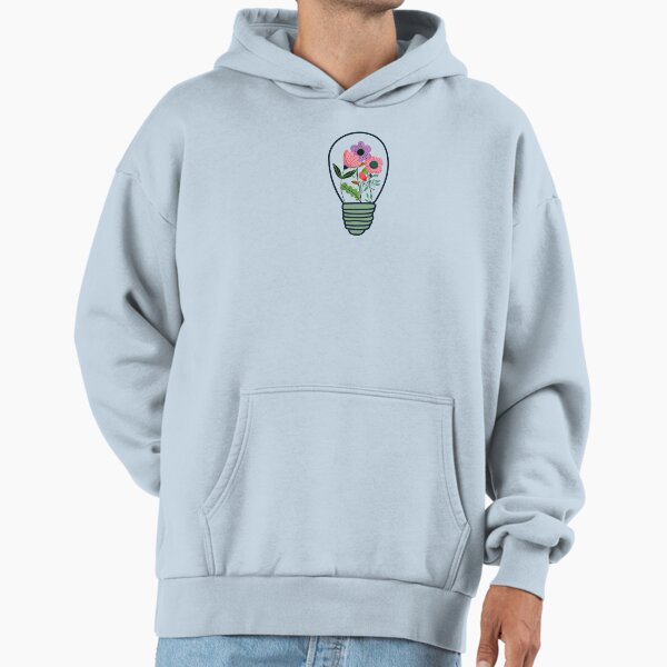 Light Bulb with Pink Flowers Hoodie