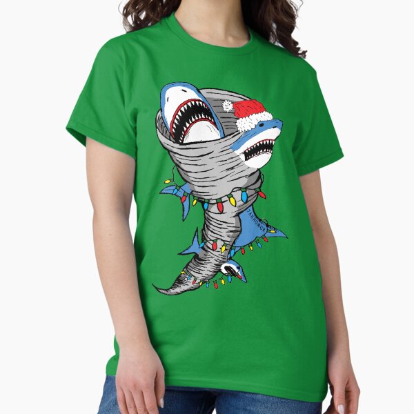 Santa Shark Tornado T-Shirt