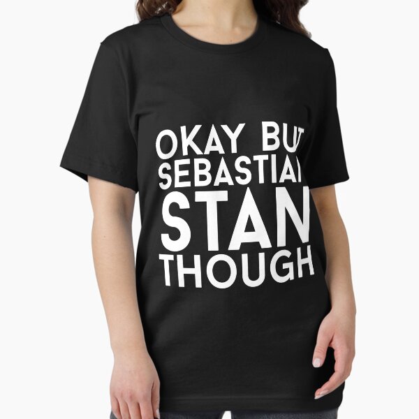 Sebastian Stan - White Text T-Shirt