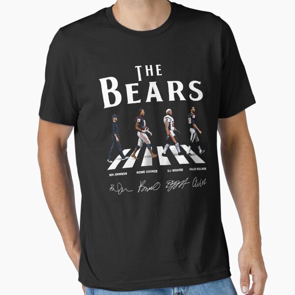 Chicago Bears Abbey Road Signatures Football - Ben Johnson Caleb Williams, Game Day T-Shirt
