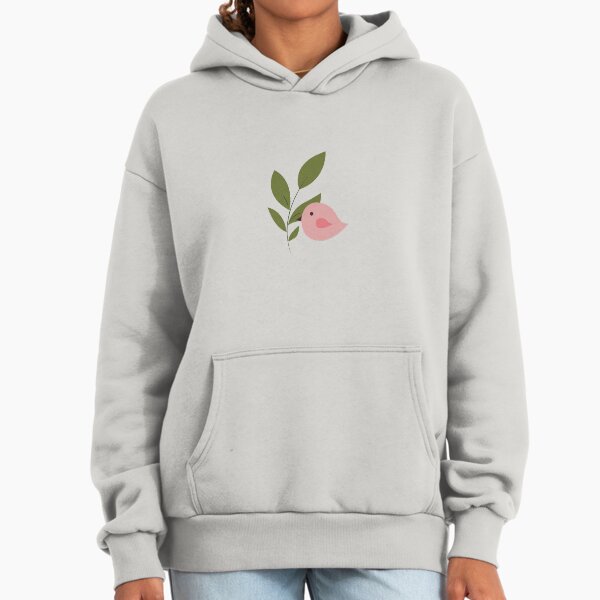 Seamless pattern design with little flowers, floral elements, birds Hoodie
