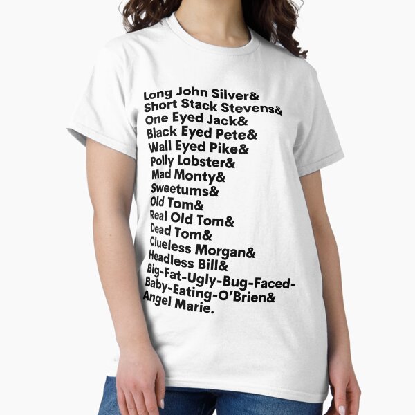 Muppet Treasure Island Rollcall Names List T-Shirt