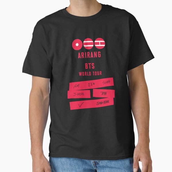 Arirang BTS world wour Black Concert Tshirt T-Shirt