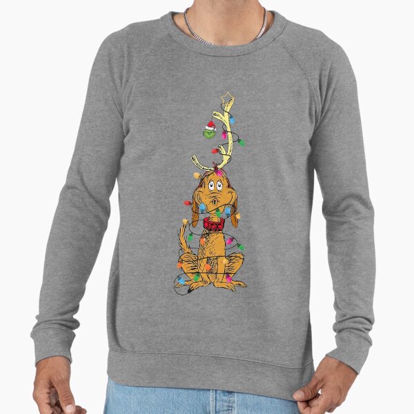 Dog Christmas Light Lightweight Sweatshirt