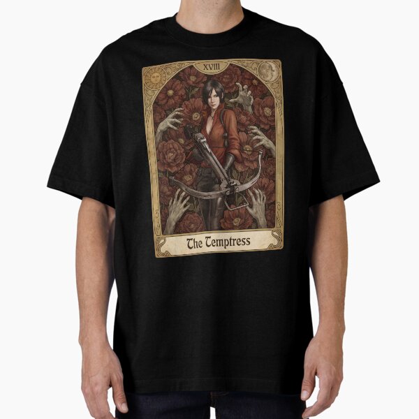 Resident Evil Ada Wong Vintage Tarot Card Gaming Art T-Shirt