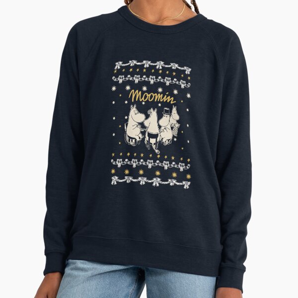 Moomin Festive Pattern Moomintroll Snorkmaiden & Co Lightweight Sweatshirt