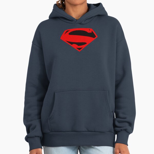 Superhero Large Retro Classic Comic Book Logo Shield Hoodie