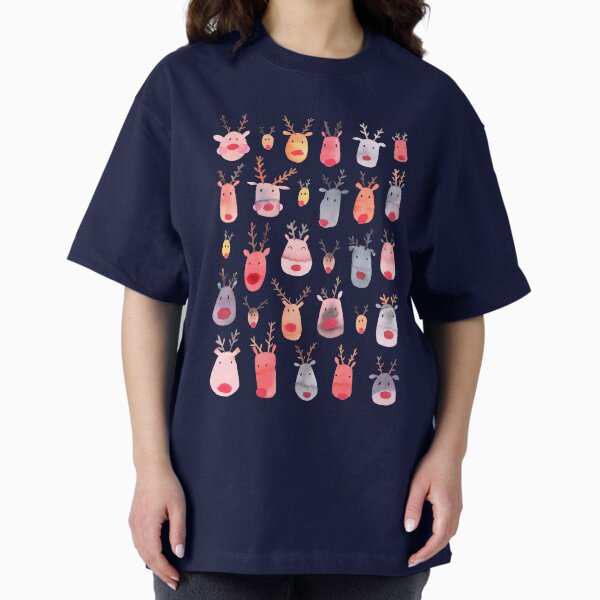 Reindeers - Animal cuteness - Winter watercolor pattern - Rudolph T-Shirt