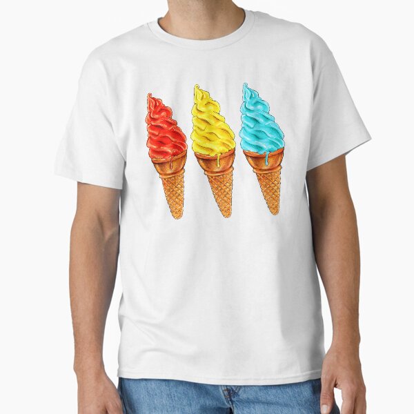 Rainbow Ice Cream Pattern T-Shirt