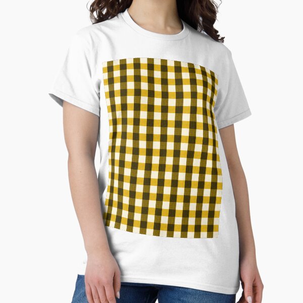 Mustard Yellow Gingham T-Shirt