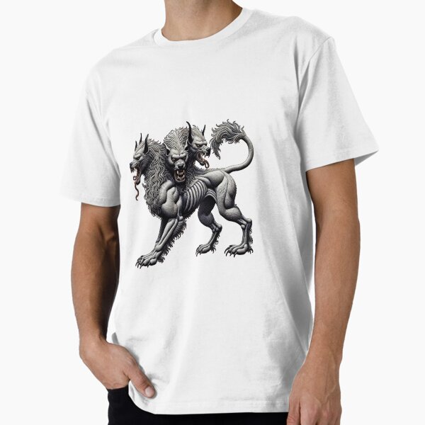 Cerberus the 3 Headed Dog from Hell Premium T-Shirt