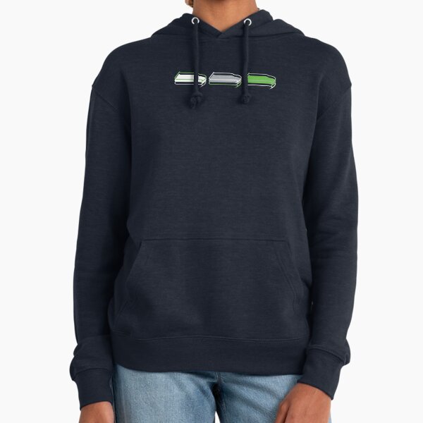 Seattle Seahawks Pattern, Navy Background Hoodie