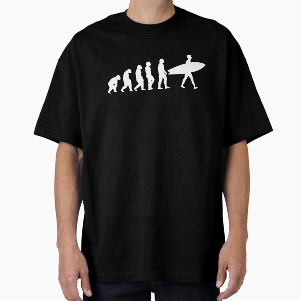 Evolution Of Man To Surfer Vintage, Surfing Gift, Surfer and Sea Ocean Waves rider T-Shirt