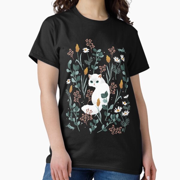 Cat in the meadow pattern 2 T-Shirt