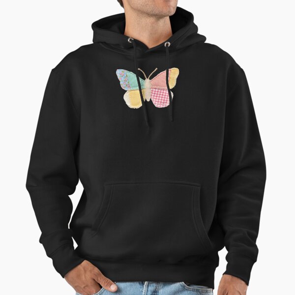 Spring, Faux Patchwork, Girl Spring, Butterfly Hoodie