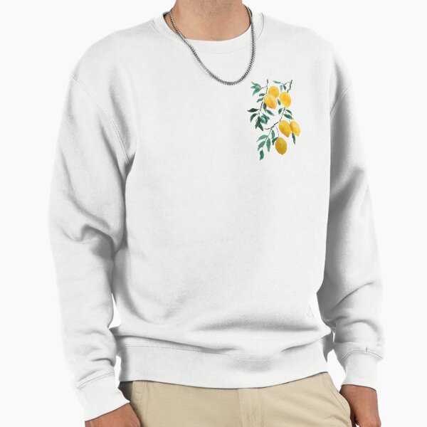 Hand painted yellow lemon watercolor Sweatshirt
