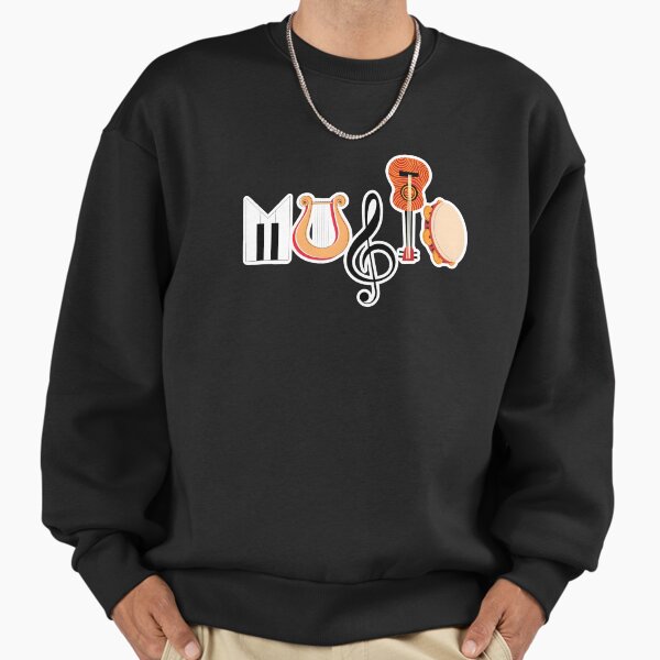 Music Instrument Typography Art Design Sweatshirt