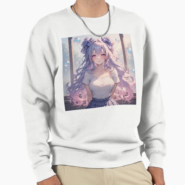 Kawaii Pastel Waifu Cute Anime Girl Aesthetic Sweatshirt
