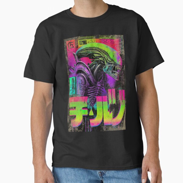 Xenomorph Retrowave Japanese Kanji T-Shirt