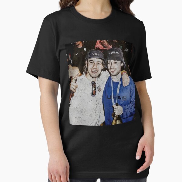 USA Gold Medal Hockey Champion Jack Hughes Quinn Hughes, Hughes Brothers Hockey T-Shirt