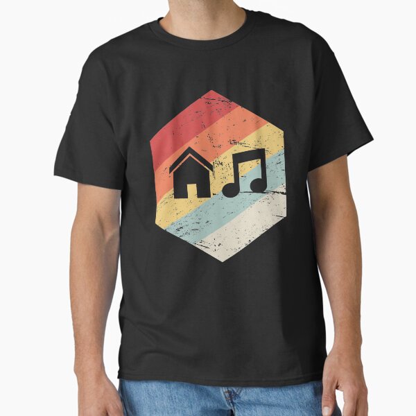 House Music - Vintage Retro Hexagon T-Shirt