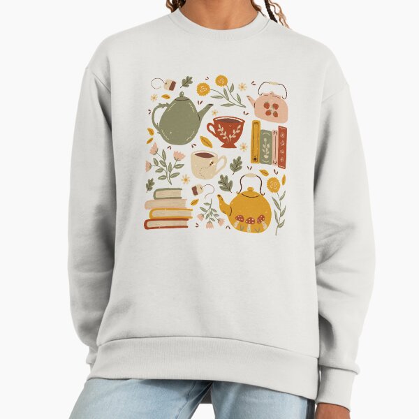 Flowery Books and Tea Sweatshirt