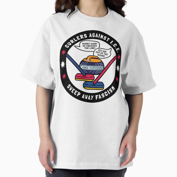 Curlers Against Ice Sweep Away Fascism T-Shirt