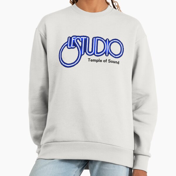 Le Studio White & Blue Temple of Sound Logo Black Sweatshirt