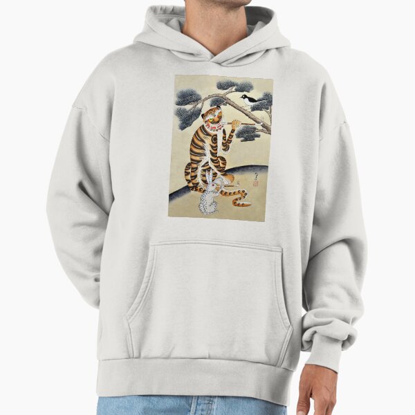 Korean Minhwa Tiger with Pipe Hoodie