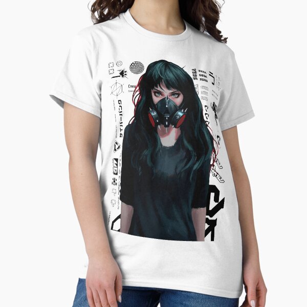 Cyberpunk Gamer Girl Design Patterns T-Shirt