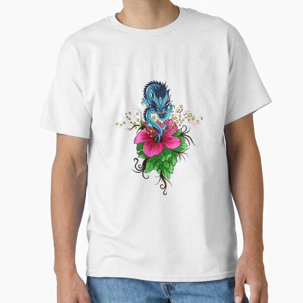 Dragon with Hibiscus T-Shirt