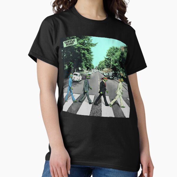 Ninja Turtles Abbey Road Parody - Turtle Road Crossing - Leonardo Raphael Michelangelo Donatello Fan Art T-Shirt
