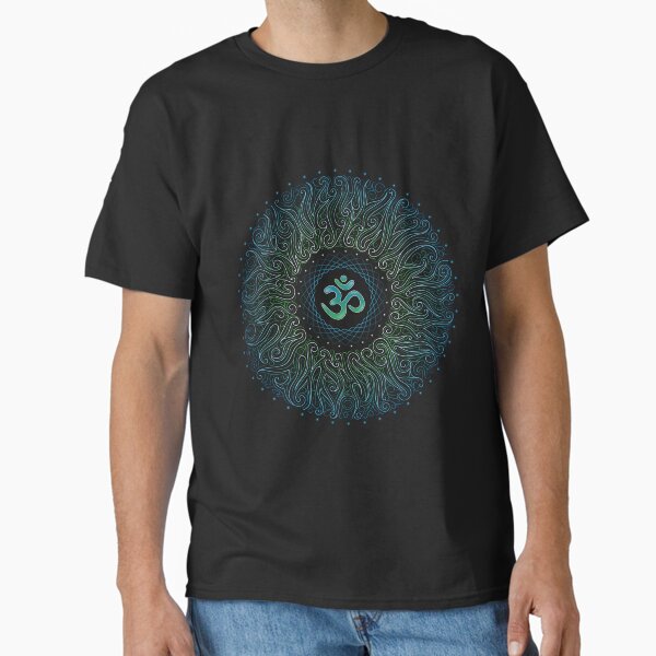 Pranava Yoga. Shanti Om. Mandala T-Shirt