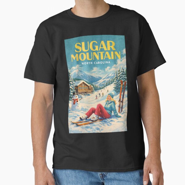 Sugar Mountain Blue Ridge Mountains Ski Resort North Carolina Winter T-Shirt