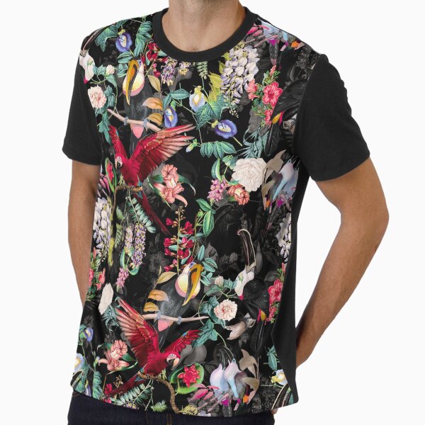 Floral and Birds IX Graphic T-Shirt