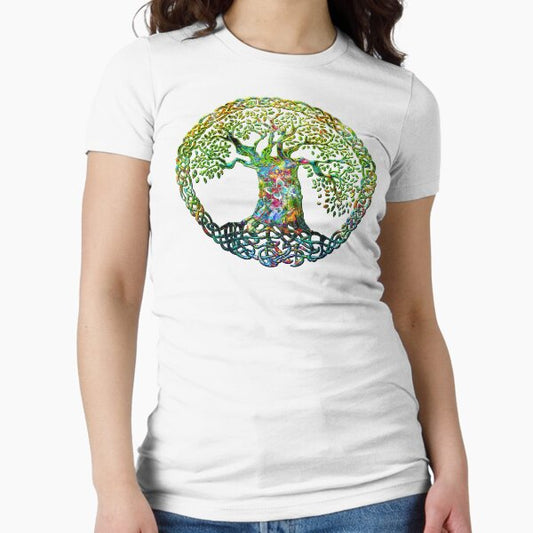 TREE OF LIFE - screaming spring *awesome UNLISTED designs in my portfolio* Fitted T-Shirt