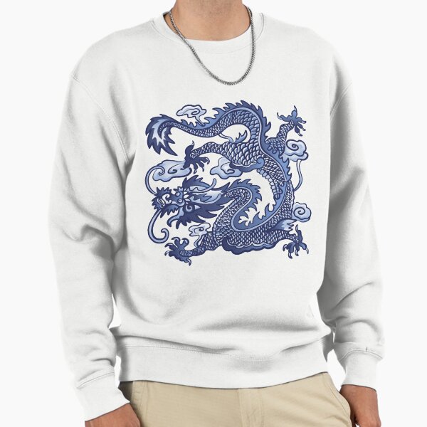 Dragon blue and white Sweatshirt