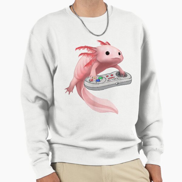 Axolotl Fish Playing Video Game Sweatshirt