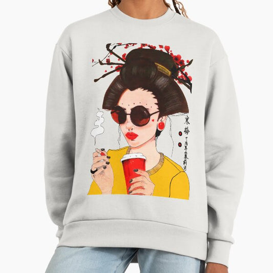 Vaporwave Japanese Geisha Urban Fashion Style Sweatshirt