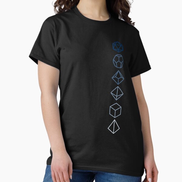 Dungeons and Dragons Dice Blue Fade T-Shirt