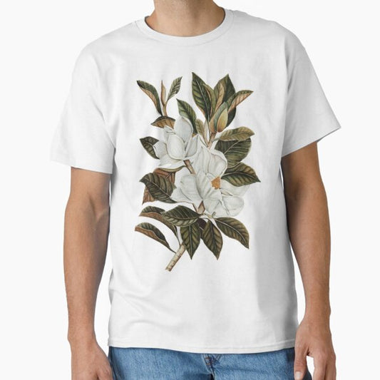 Vintage Magnolia Botanical Illustration T-Shirt