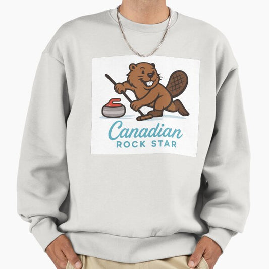 Canadian Rock Star Beaver Curling Sweatshirt