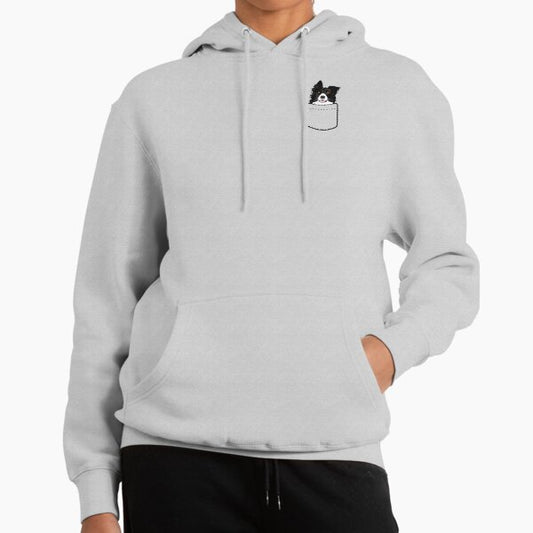 Border Collie In Pocket Hoodie