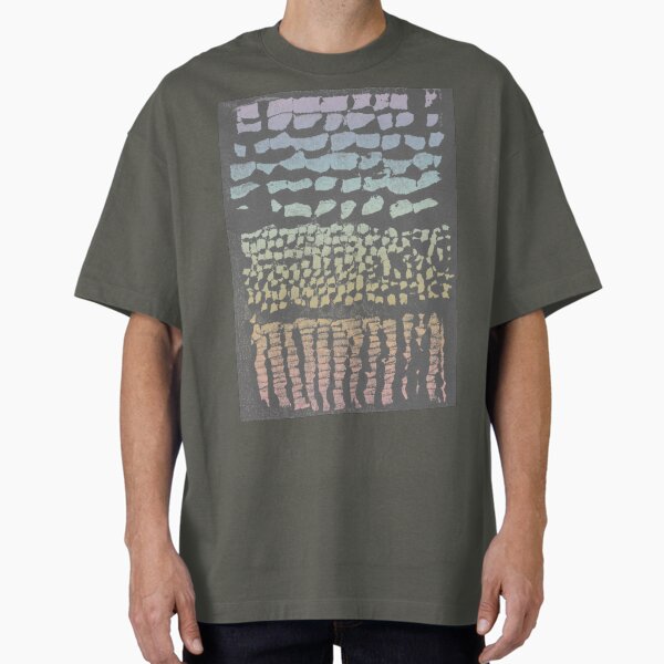 Three Grains Textured Monoprint - Slate + Rainbow Sorbet T-Shirt