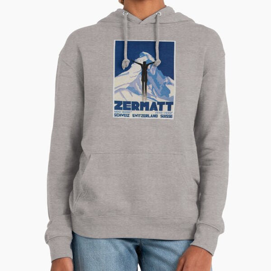 Vintage Zermatt Switzerland Travel Hoodie
