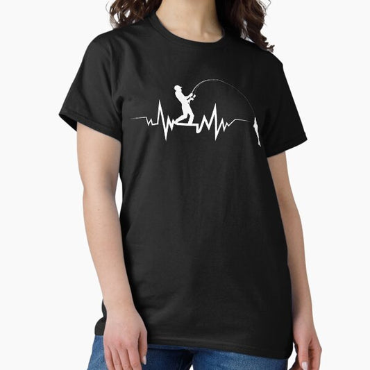 Fishing Heartbeat Design for Fishermen T-Shirt