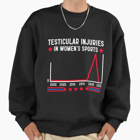 Testicular Injuries In Womens Sports Funny Saying Men Women Sweatshirt