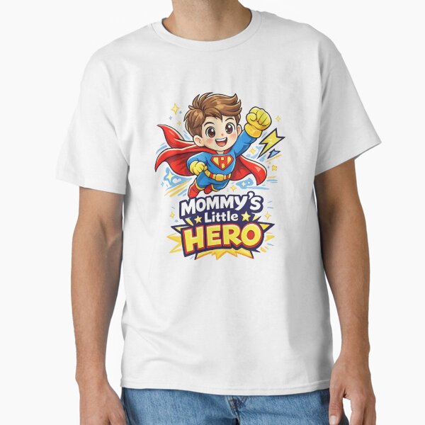 Mommy’s Little Hero – Cute Cartoon Superhero for Kids T-Shirt